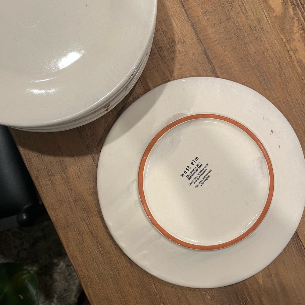 Set of 6 West Elm Terracotta Side Plates